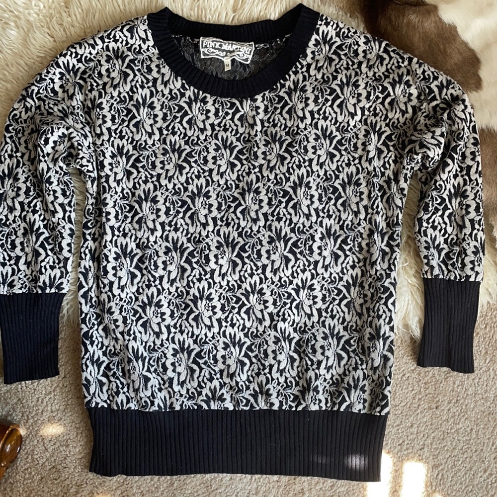 Pink martini women’s size medium sheer sweater